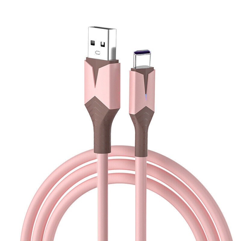 USB Cable FAST Charger Charging Type-C Cord with LED Light Universal