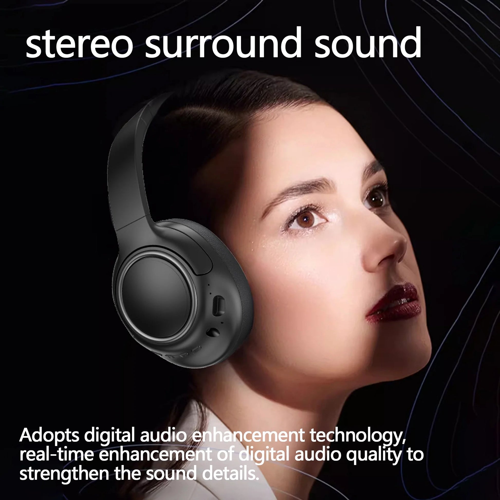 Wireless Headphones with Built-In Microphone,Bluetooth Headphones Headset,Noise Cancelling Over-On Ear Headphones,Lux Bluetooth Headphones for Home Game Computer Television