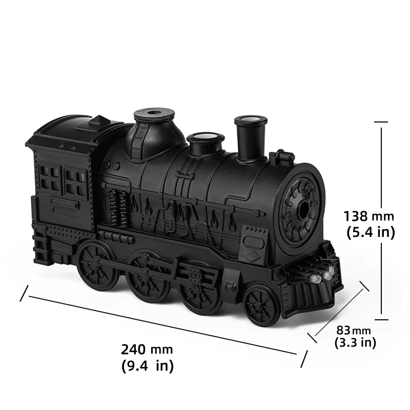 Mini Train Shape Aroma Essential Oil Diffuser with Light and Remote Control Ultrasonic Cool Mist Air Humidifier for Home Office