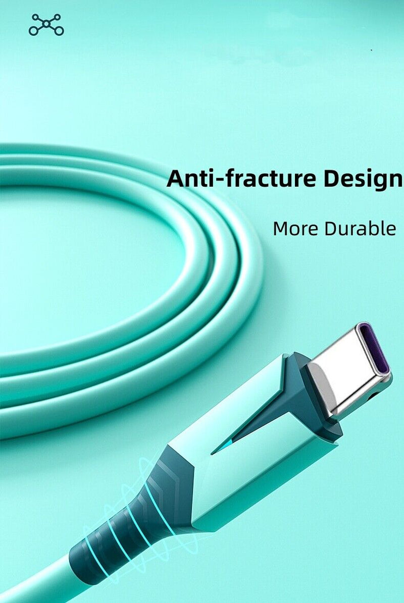 USB Cable FAST Charger Charging Type-C Cord with LED Light Universal