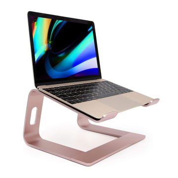 Ergonomic Aluminum Laptop Stand Rose Gold