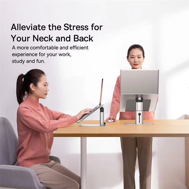 Laptop Stand for Macbook Air Pro Foldable Aluminum Vertical Notebook Stand Scalable Adjustable Support Tablet Kickstand