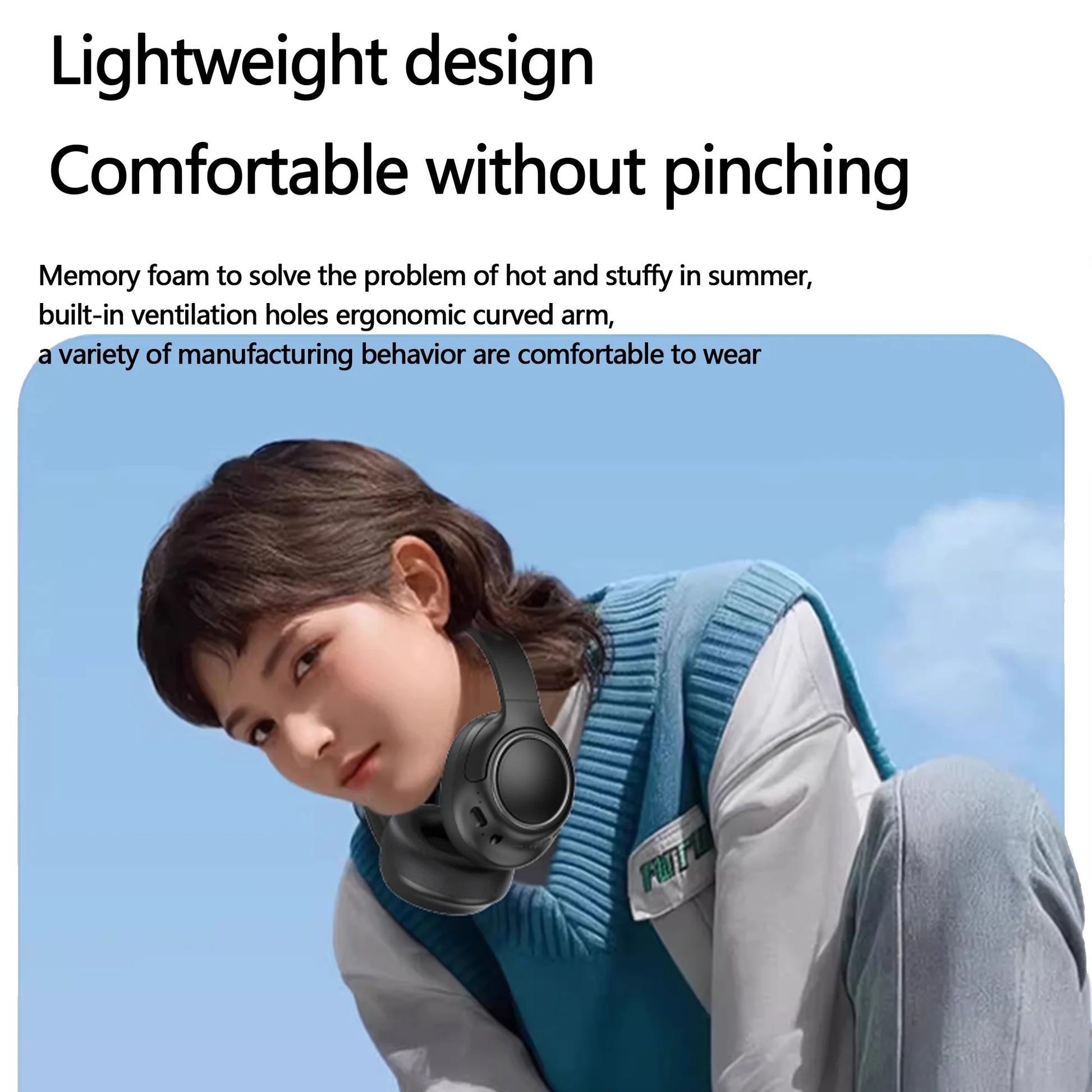 Wireless Headphones with Built-In Microphone,Bluetooth Headphones Headset,Noise Cancelling Over-On Ear Headphones,Lux Bluetooth Headphones for Home Game Computer Television