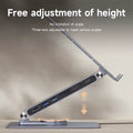 Adjustable Aluminum Laptop Stand for Desk with USB C Dock Ergonomic Laptop Riser USB C Hub for Macbook Windows Notebook