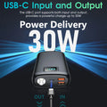 Portable Charger ,40000Mah Power Bank PD 30W Quick Charging, Flashlight for Camping or Emergency Use,Led Power Percentage Display(Carbon Black)