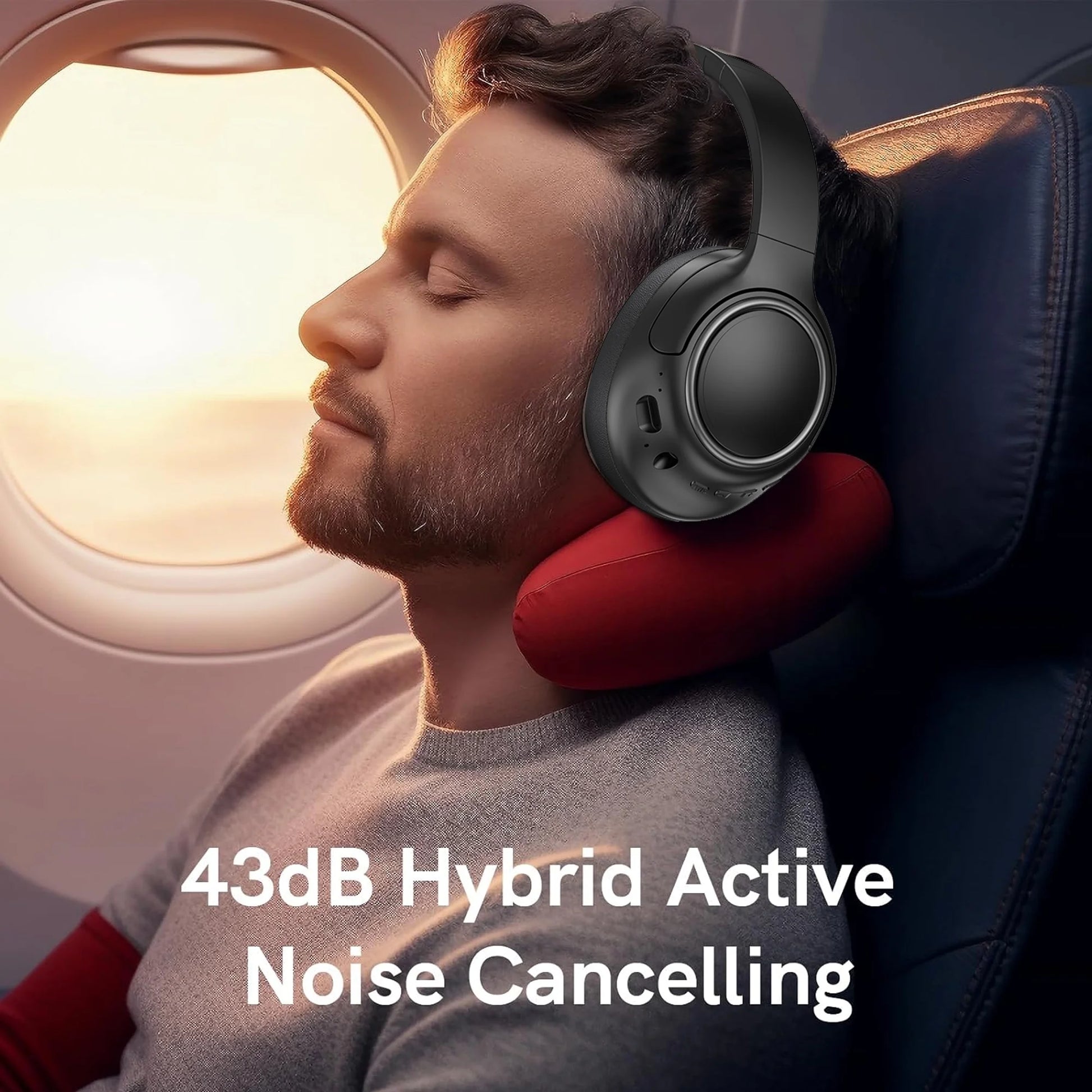 Wireless Headphones with Built-In Microphone,Bluetooth Headphones Headset,Noise Cancelling Over-On Ear Headphones,Lux Bluetooth Headphones for Home Game Computer Television