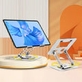Adjustable Tablet Phone Computer Stand & 360 Rotating Base Foldable Laptop Riser Desk Holder for Macbook Ipad 4-12 Inch Device