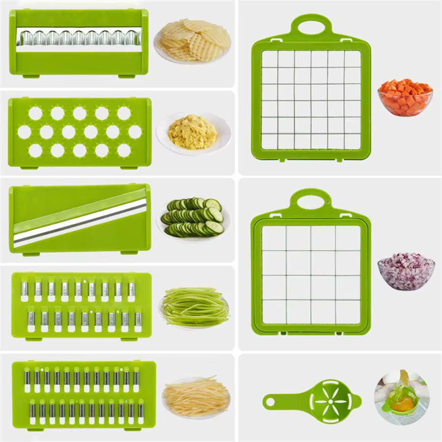 Vegetable Shredder Cocina Multifunctional Household Vegetable Cutter Carrot Onion Dicing Julienne Slicing Tool Fruit Slicer