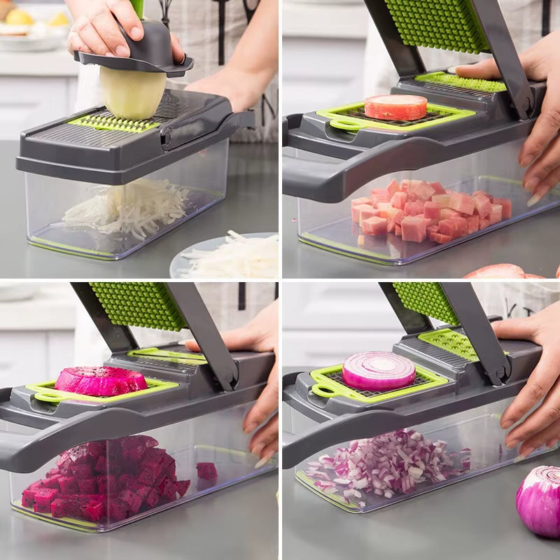 Vegetable Shredder Cocina Multifunctional Household Vegetable Cutter Carrot Onion Dicing Julienne Slicing Tool Fruit Slicer