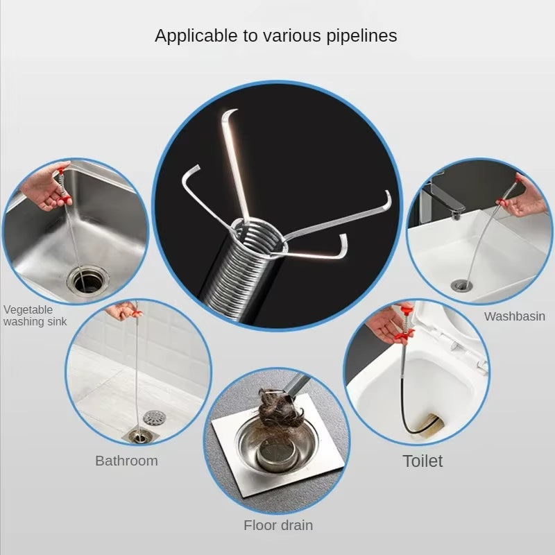 Kitchen Sink Cleaning Pipe Plunger and Sinks Sewer Toilet Unclogging with Grab Handle Factory Supply Four-Jaw Pickup Unblocker