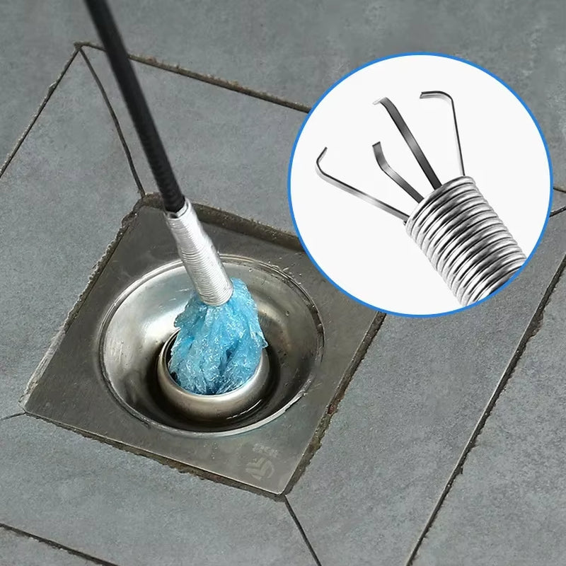 Kitchen Sink Cleaning Pipe Plunger and Sinks Sewer Toilet Unclogging with Grab Handle Factory Supply Four-Jaw Pickup Unblocker