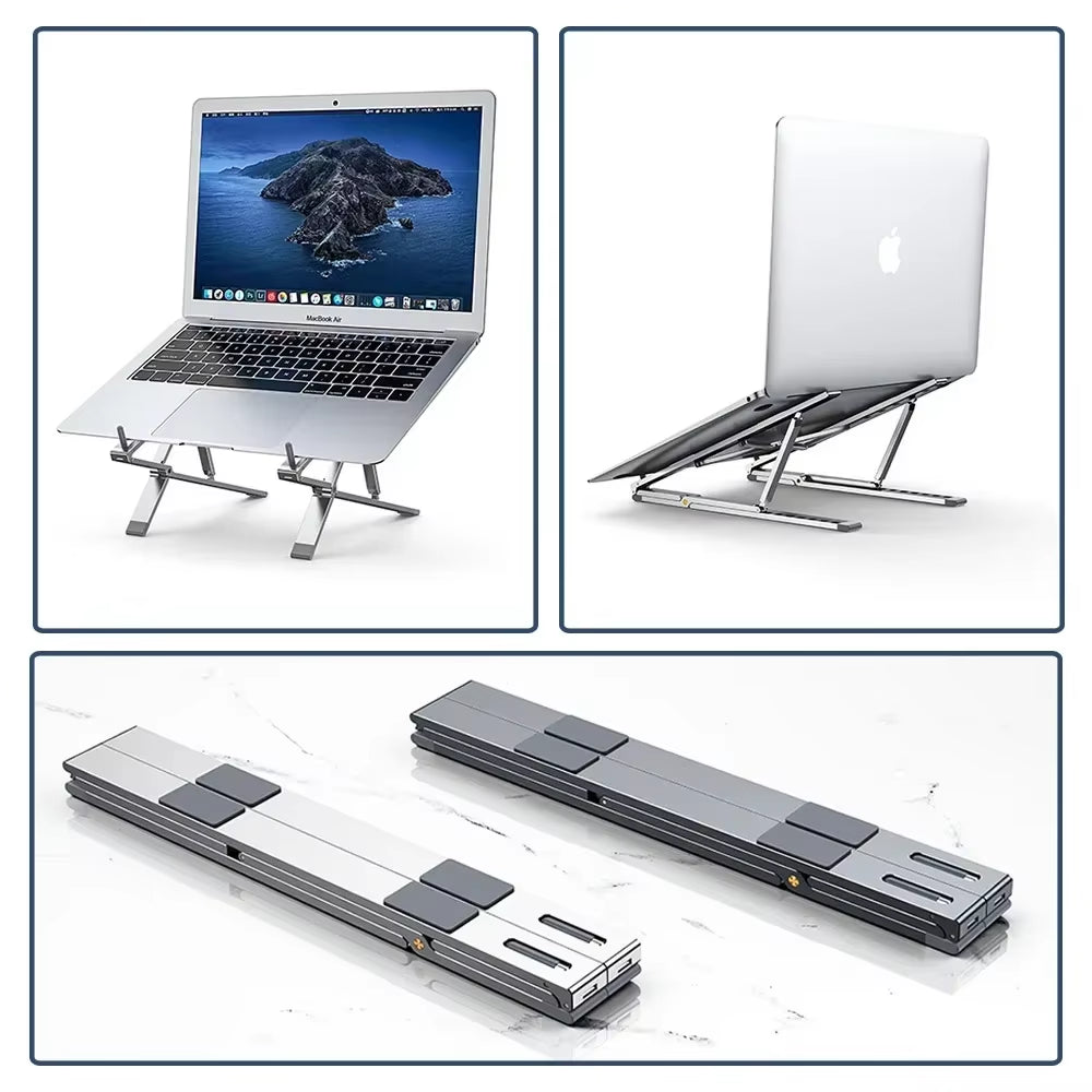 Portable Laptop Stand for Macbook Air Ipad Tablet Notebook Holder Mini Foldable Computer Bracket Riser Cooling Stand