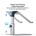 Laptop Stand for Macbook Air Pro Foldable Aluminum Vertical Notebook Stand Scalable Adjustable Support Tablet Kickstand