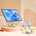 Adjustable Tablet Phone Computer Stand & 360 Rotating Base Foldable Laptop Riser Desk Holder for Macbook Ipad 4-12 Inch Device