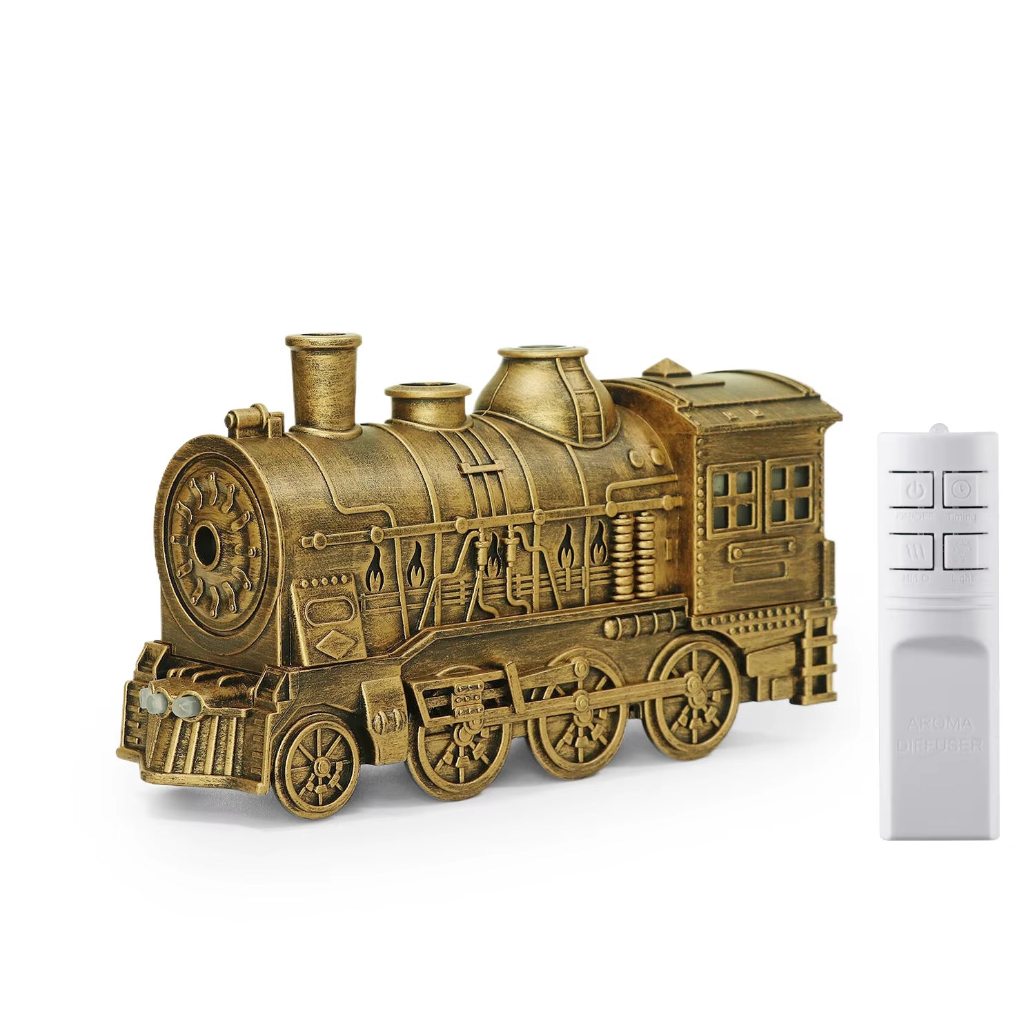 Mini Train Shape Aroma Essential Oil Diffuser with Light and Remote Control Ultrasonic Cool Mist Air Humidifier for Home Office