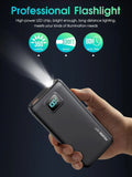 Portable Charger ,40000Mah Power Bank PD 30W Quick Charging, Flashlight for Camping or Emergency Use,Led Power Percentage Display(Carbon Black)