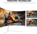 27 Inch PC Computer Screen,1800R Curved Gaming 280Hz Monitors, FHD 1080P 1Ms, Freesync, 98% Srgb,178 ° Angle View Hdmi2.0、Displayport, Compatible with Wall-Mounted 100 * 100Mm-White