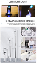 8-In-1 Multifunctional Electric Cleaning Brush Bathroom Kitchen Brush Cleaning with LED Nightlight Rotatable Household Brush