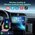 Wireless Android Auto Adapter 5.8 Ghz Wifi Plug and Play Converts Wired to Wireless for OEM Factory Wired Android Auto Direct Plug-In Type-C Adapter Easy Setup